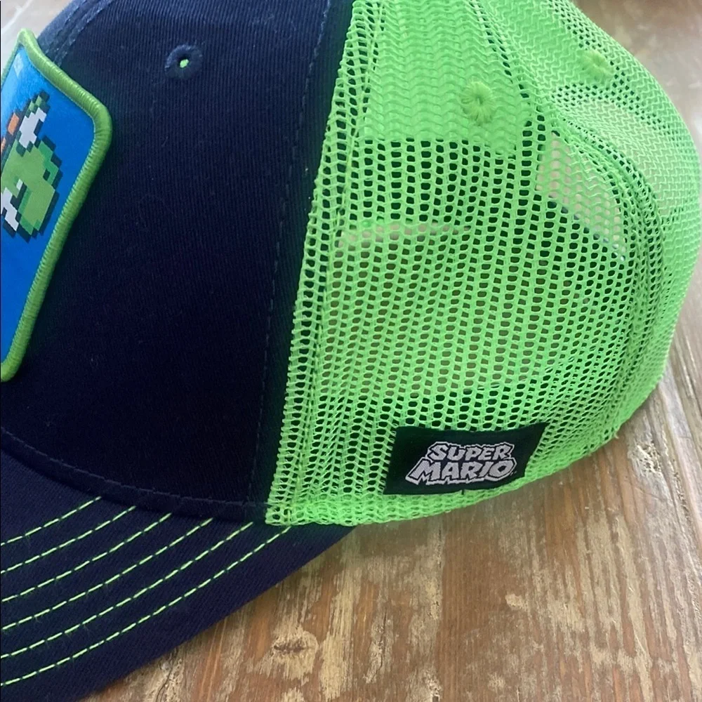 Super Mario Kids' Green and Blue Yoshi Cap